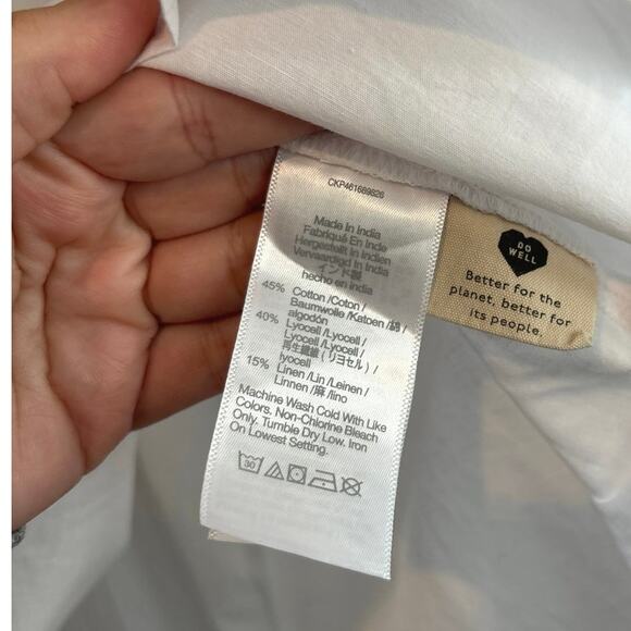 NWT Madewell Lakeline Popover Shirttail Top In White Size XS - Picture 6 of 7